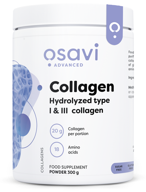 Osavi Collagen Hydrolyzed, Type I & III - 300g | High-Quality Collagen | MySupplementShop.co.uk
