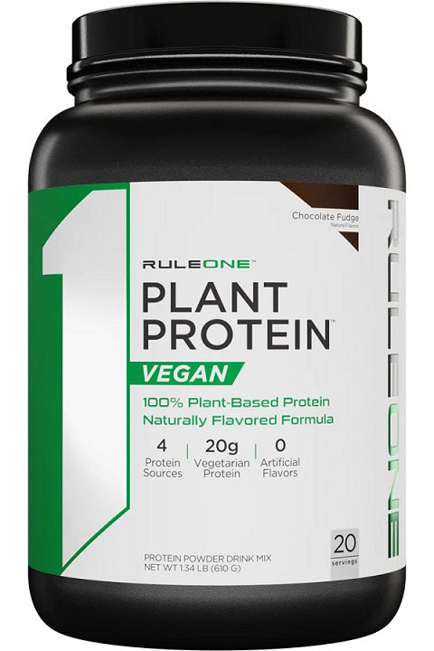 Rule One Plant Protein, Chocolate Fudge - 610 grams | High-Quality Protein | MySupplementShop.co.uk