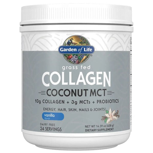 Garden of Life Grass Fed Collagen Coconut MCT, Vanilla - 408g | High-Quality Collagen | MySupplementShop.co.uk