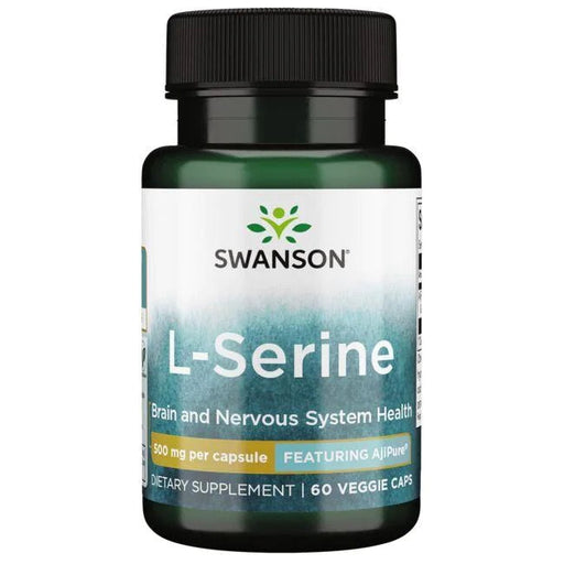 Swanson L-Serine, 500mg - 60 vcaps | High-Quality Amino Acids and BCAAs | MySupplementShop.co.uk