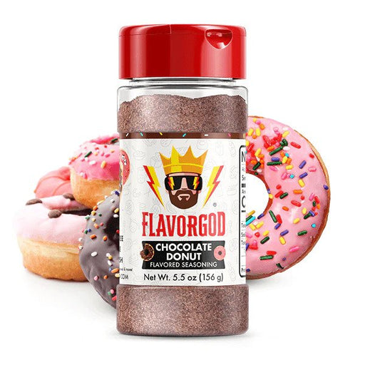 FlavorGod Chocolate Donut Flavored Seasoning - 156g | High-Quality Health Foods | MySupplementShop.co.uk