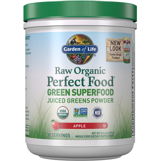 Garden of Life Raw Organic Perfect Food Green Superfood, Apple - 231g | High-Quality Whole Spices & Herbs | MySupplementShop.co.uk