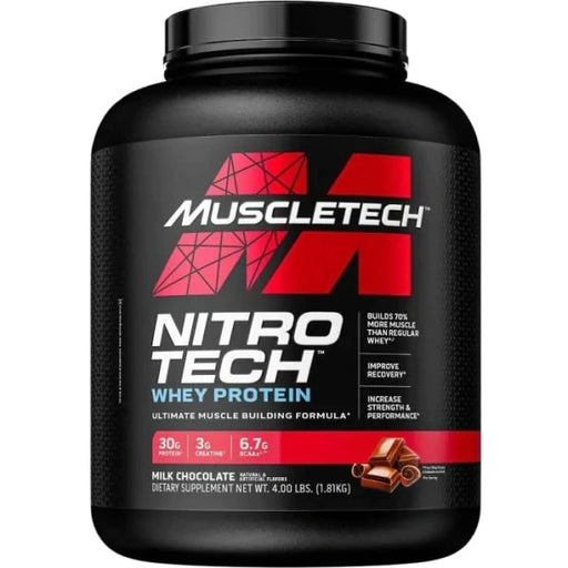 MuscleTech Nitro-Tech, Milk Chocolate - 1800 grams | High-Quality Protein | MySupplementShop.co.uk