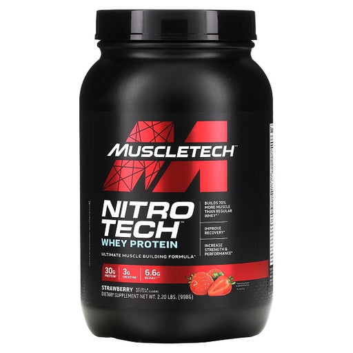 MuscleTech Nitro-Tech, Strawberry - 998 grams | High-Quality Protein | MySupplementShop.co.uk