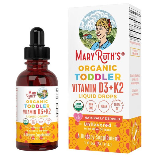 MaryRuth Organics Organic Toddler Vitamin D3+K2 Liquid Drops - 30 ml. | High-Quality Vitamins & Minerals | MySupplementShop.co.uk
