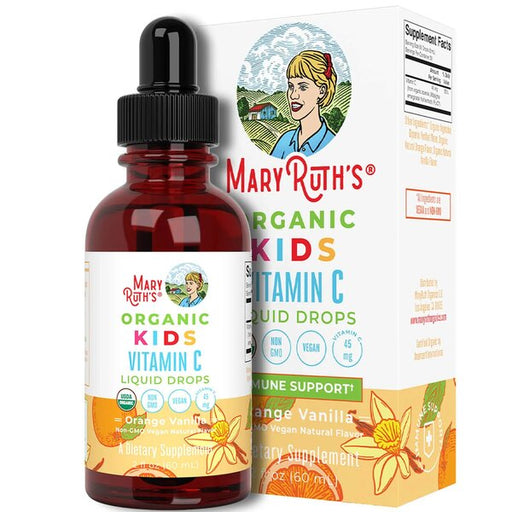 MaryRuth Organics Organic Kids Vitamin C Liquid Drops, Orange Vanilla - 60 ml. | High-Quality Health and Wellbeing | MySupplementShop.co.uk