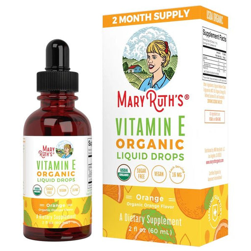 MaryRuth Organics Organic Vitamin E Liquid Drops, Orange - 60 ml. | High-Quality Sports Supplements | MySupplementShop.co.uk