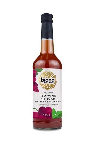 Biona Organic Vinegar, Red Wine - 500 ml. | High Quality Condiments and Sauces Supplements at MYSUPPLEMENTSHOP.co.uk