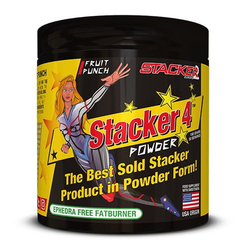 Stacker 4 Powder, Fruit Punch - 150g by Stacker2 Europe at MYSUPPLEMENTSHOP.co.uk