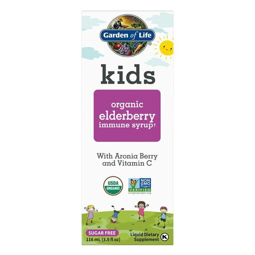 Garden of Life Kid's Organic Elderberry Immune Syrup - 116 ml. | High Quality Children's Health Supplements at MYSUPPLEMENTSHOP.co.uk