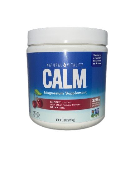 Calm Magnesium Powder, Cherry - 226g by Natural Vitality at MYSUPPLEMENTSHOP.co.uk
