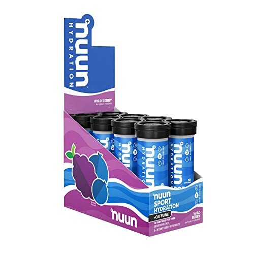 Sport Hydration + Caffeine, Wild Berry  - 8 x 10 count tubes by Nuun at MYSUPPLEMENTSHOP.co.uk