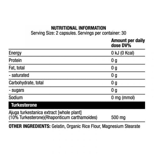 Chaos Crew Turk Unflavoured (Turkesterone 10%) 60 Capsules | High-Quality Sports Nutrition | MySupplementShop.co.uk